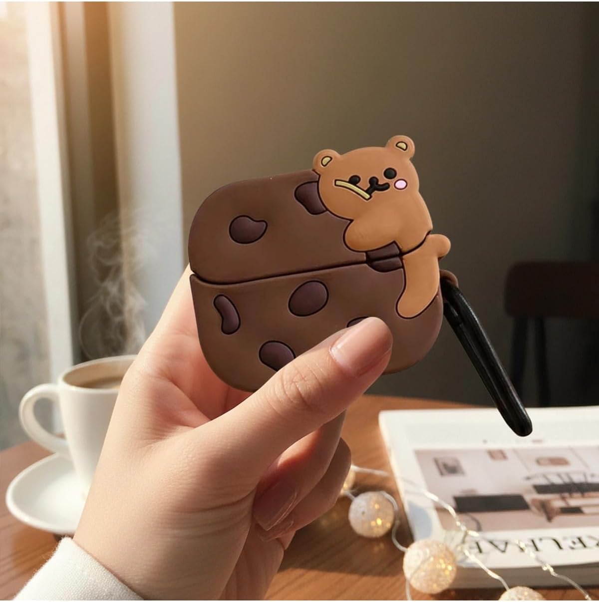 Galaxy Buds 3 Pro Kılıf Karakter Figürlü Cookie Bear Kahverengi, 87005676