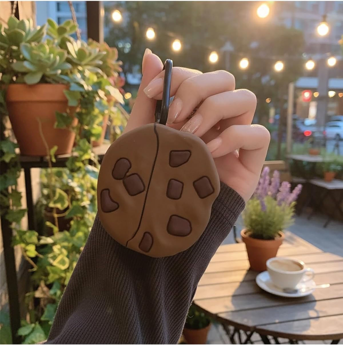 Galaxy Buds 3 Pro Kılıf Karakter Figürlü Kurabiye Koyu Kahverengi, 87005677