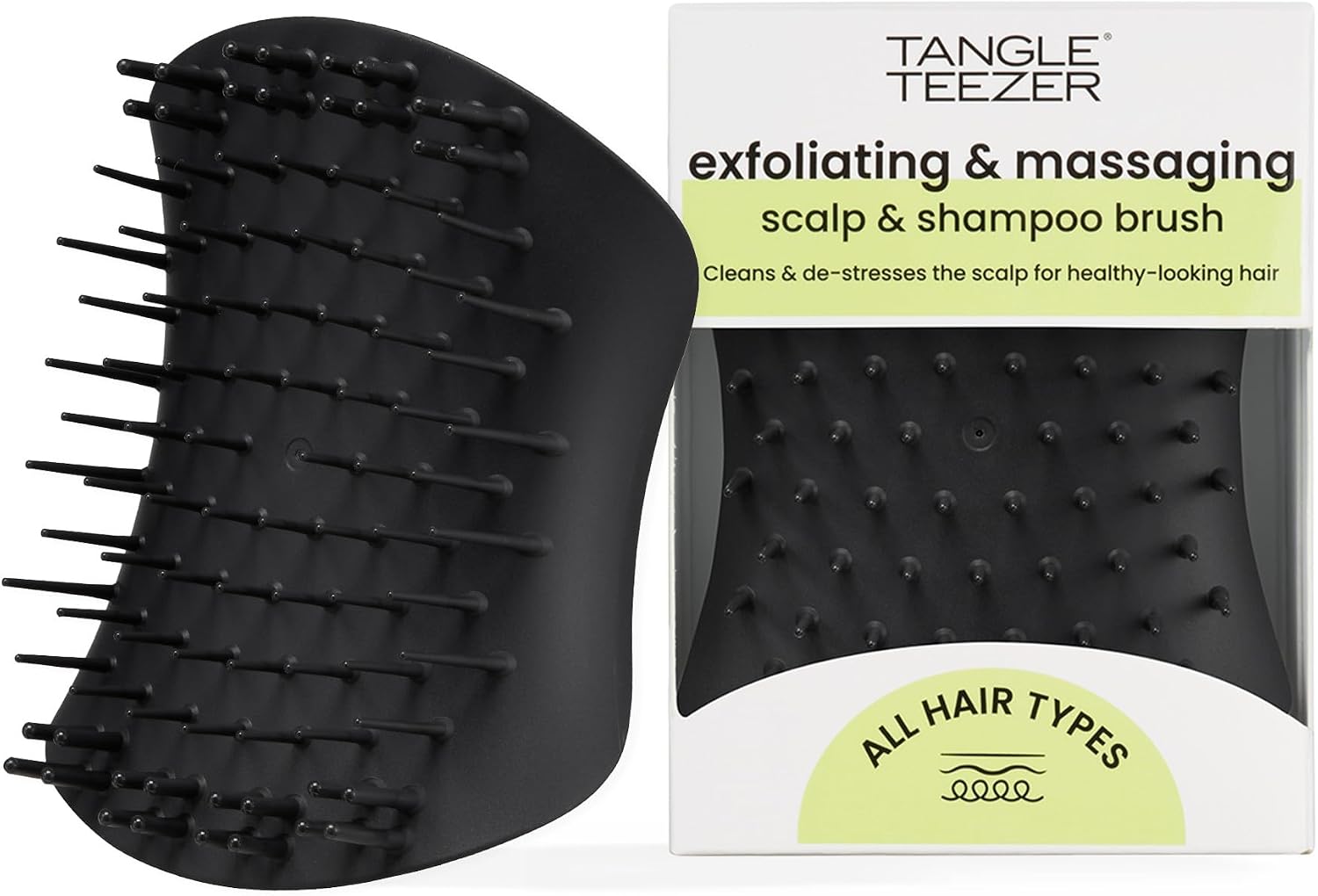 Scalp Brush Black Masaj & Saç Fırçası-Tarak Islak Kullanım
