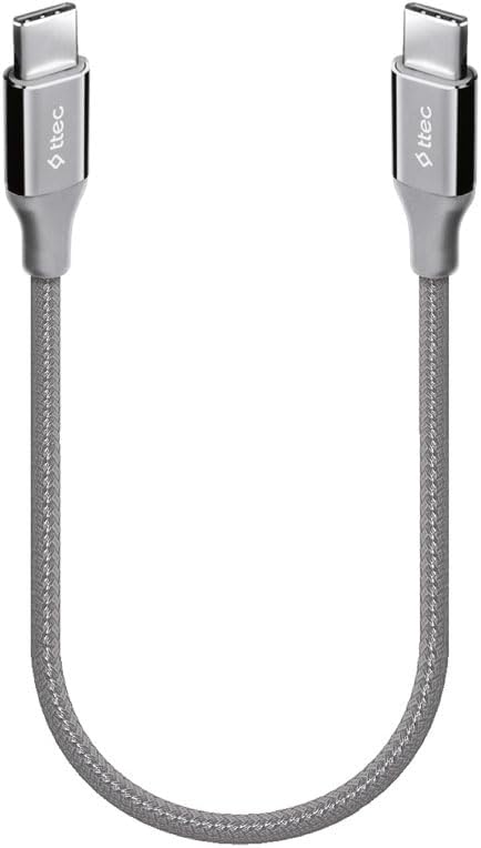 AlumiCable USB-C - USB-C 30cm 65W PD/QC Hızlı Şarj/Data Kablosu Uzay Grisi Uzay Grisi 2DK50UG