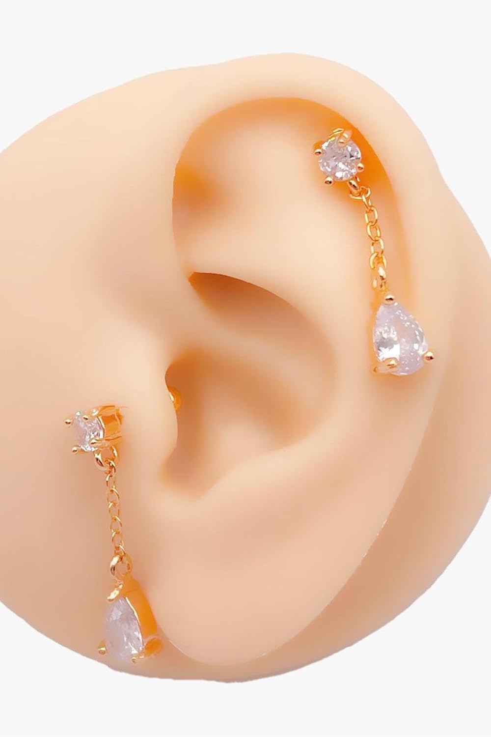 Taşlı Damla Taşlı Sallantılı Tragus Helix Piercing (1adet)