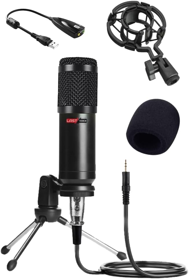 Lastvoice BM800 Full Black Kondenser Youtuber Mikrofon, 7.1