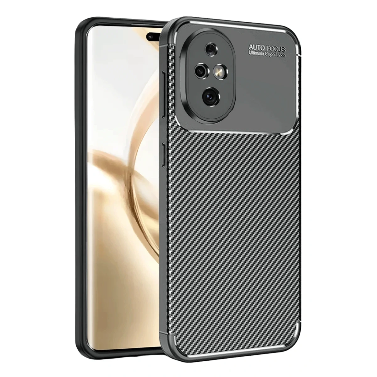 Honor 200 Kılıf Auto Focus Karbon Kapak - Siyah