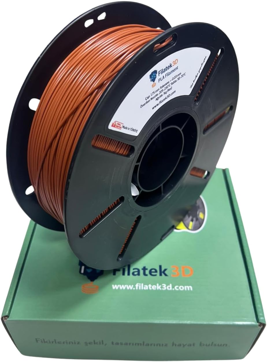 PLA 1.75mm Kahve 1kg 3D Yazıcı Filamenti - Profesyonel Baskı Kalitesi