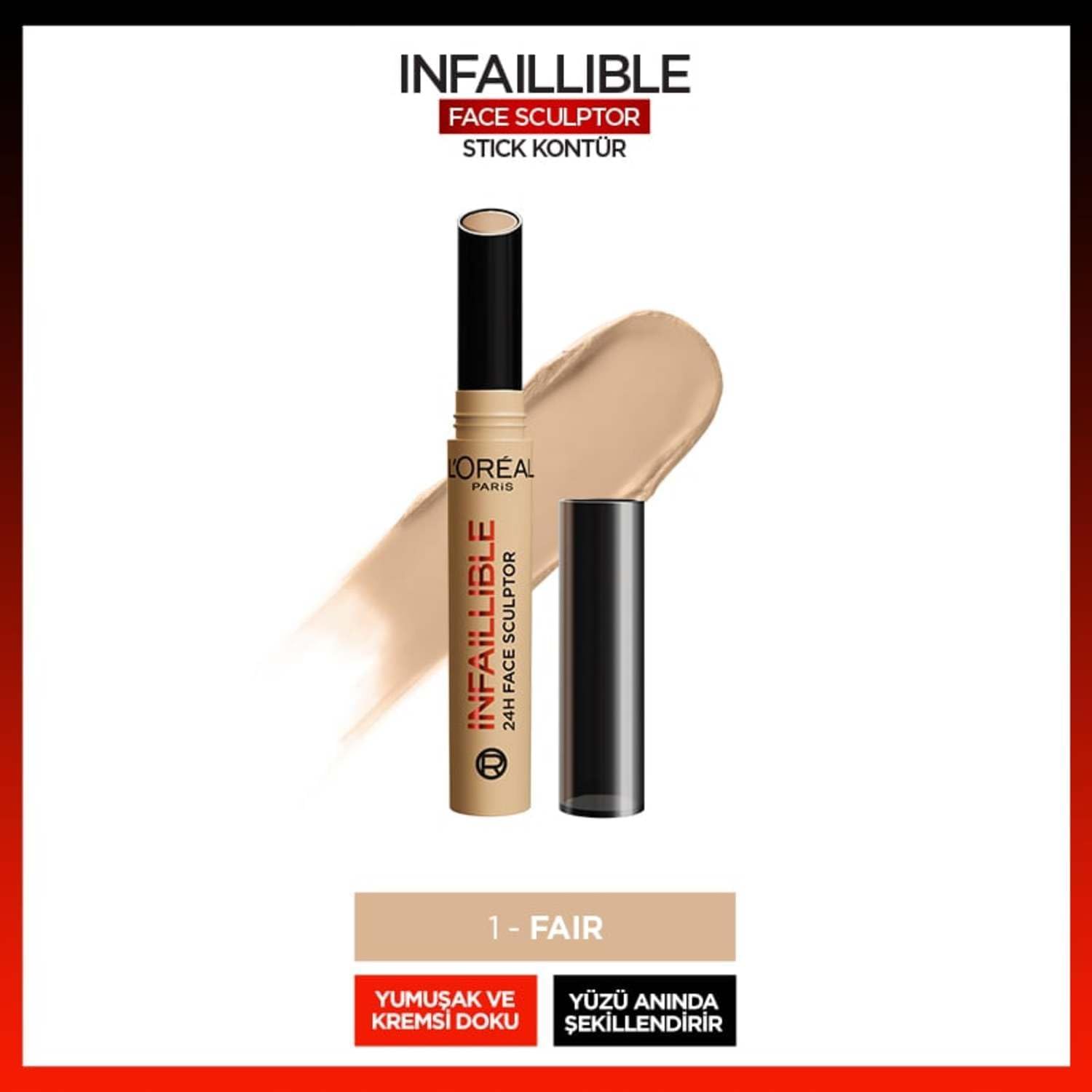 L'Oréal Paris Infaillible Face Sculpter Stick Kontür - Fair