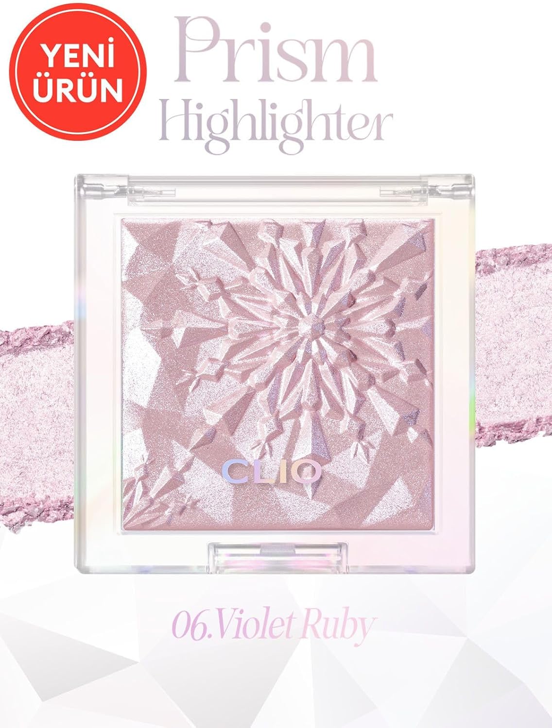 Mikro İnci Tanecikleriyle Yoğun Işıltı Sağlayan Highlighter Prism Highlighter 06 Violet Ruby