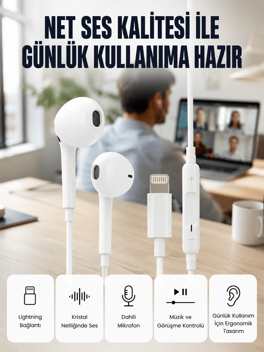 Derin Bas ve Net Ses Özellikli Kulak İçi Kulaklık Yeni Nesil