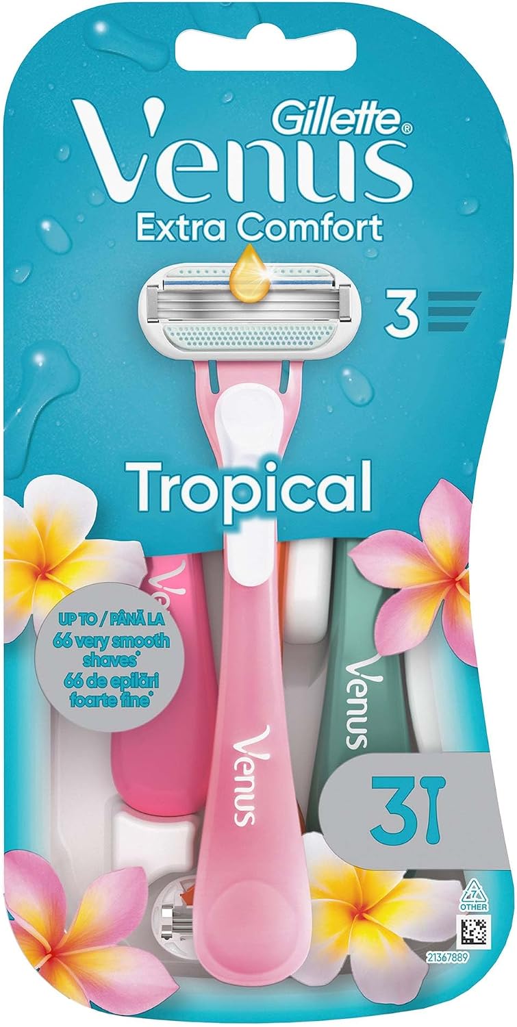 Venus Extra Comfort Tropical Kullan At Tıraş Bıçağı, 3‘li Paket