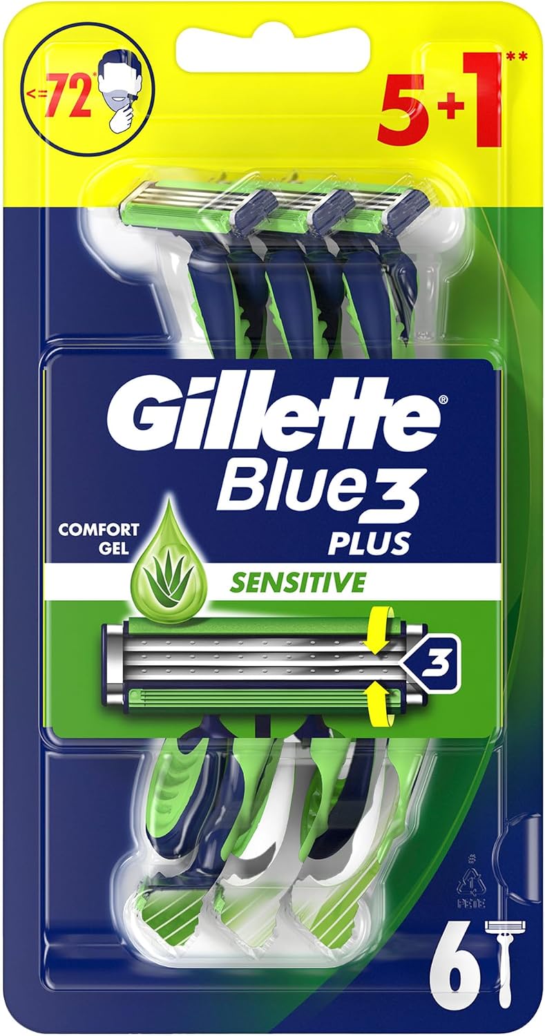 Blue3 Plus Sensitive Erkek Kullan At Tıraş Bıçağı 6 Adet