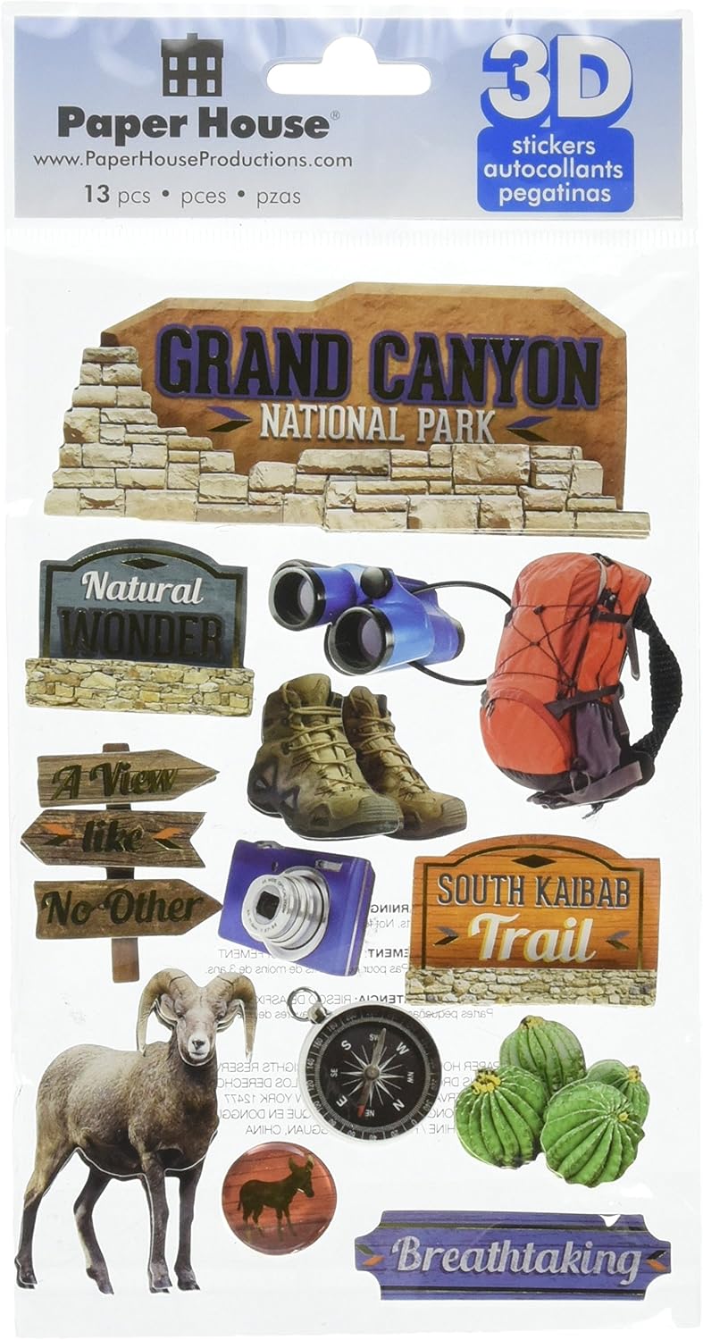 Unbekannt kağıt kağıt 3 boyutlu çıkartmalar-GRAND CANYON, diğer, çok renkli