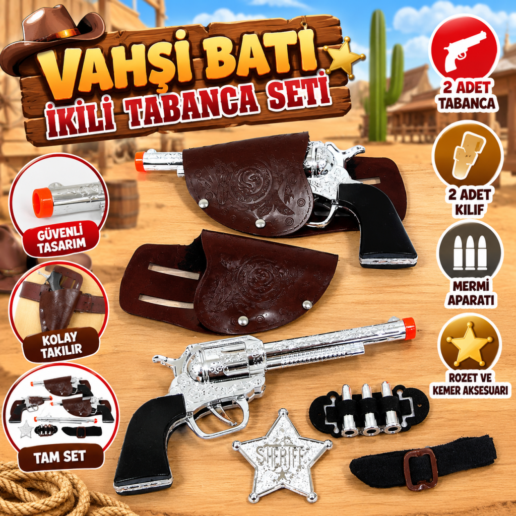 Vahşi Batı İkili Tab. Seti