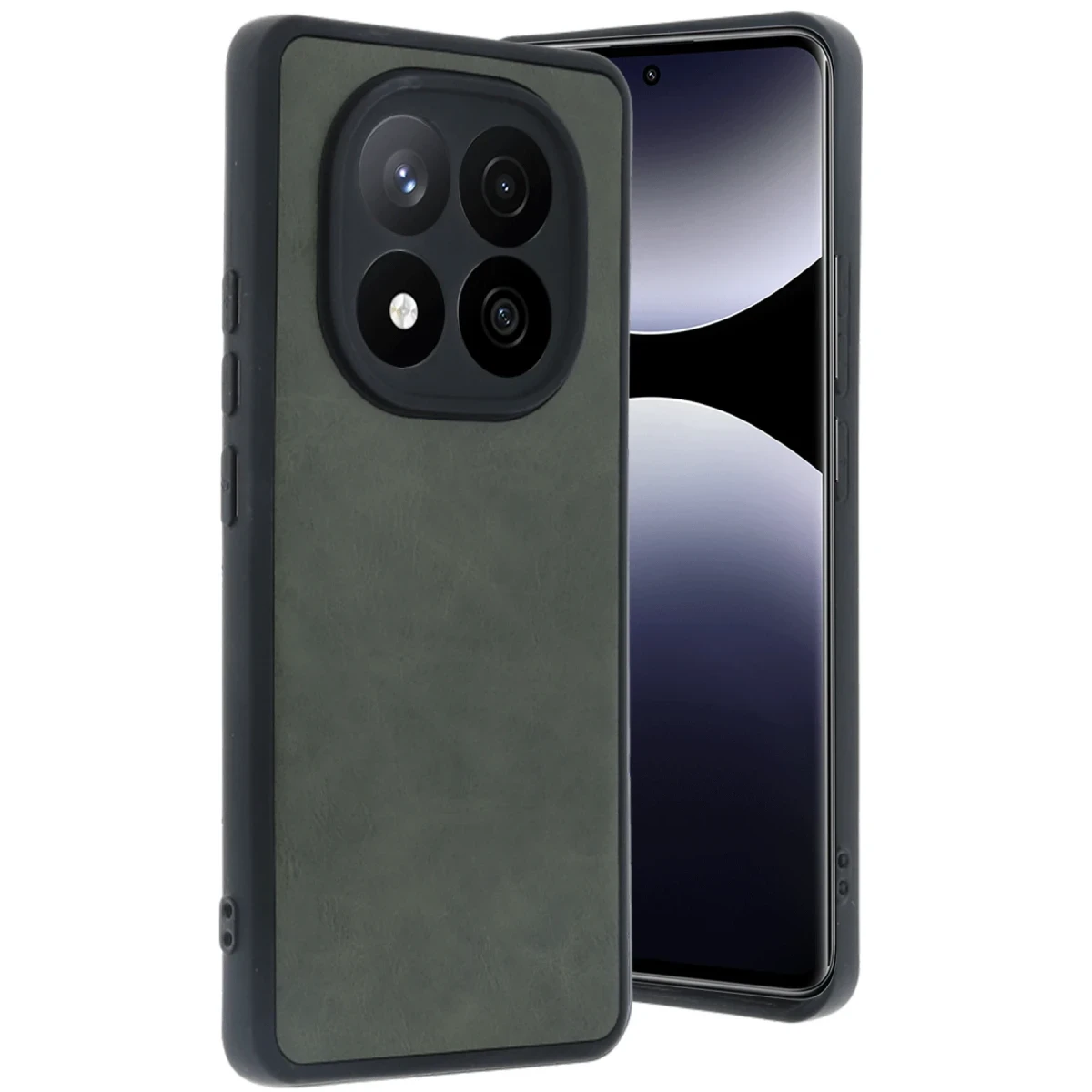 Xiaomi Redmi Note 14 Pro 4G Kılıf Aras Deri Kapak - Koyu Yeşil