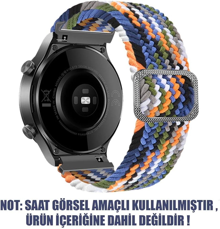 Garmin Forerunner 265 için Kordon Braided Loop Band Renkli [Forerunner 265 ile Uyumlu Kordon - Renkli]