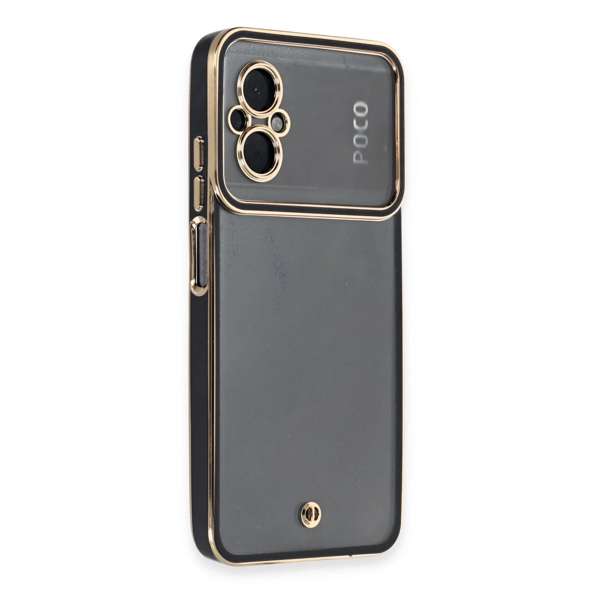 Xiaomi Poco M5 Kılıf Liva Lens Silikon - Siyah