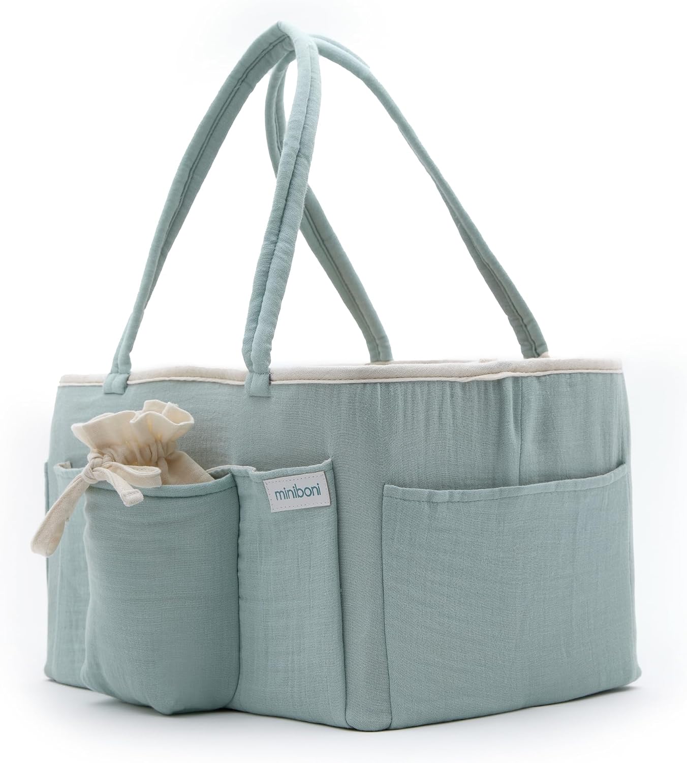 Müslin Anne Organizer Çanta Mint Yeşili