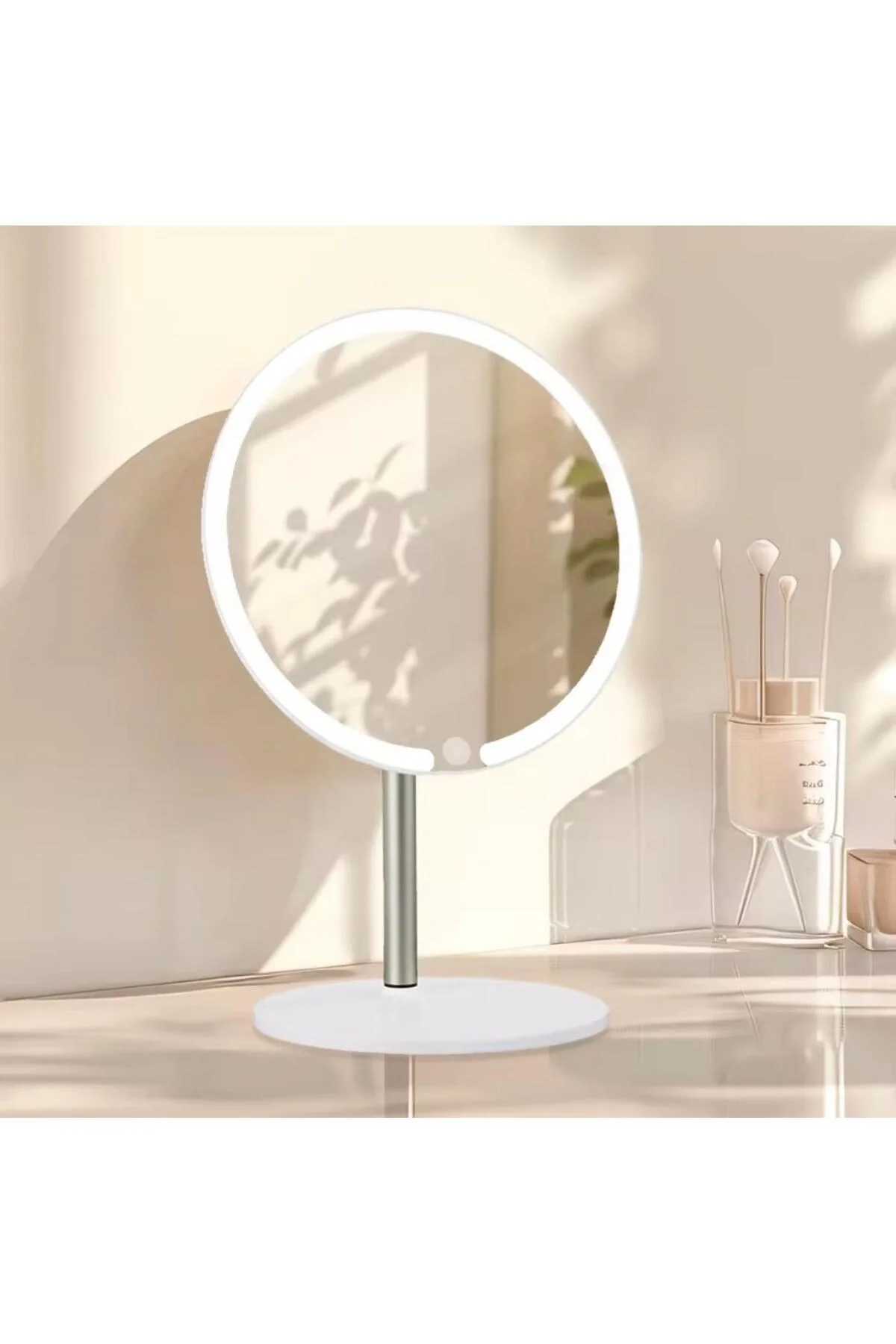 Dokunmatik led ışıklı yuvarlak 180° ayarlanabilir 3 farklı renk