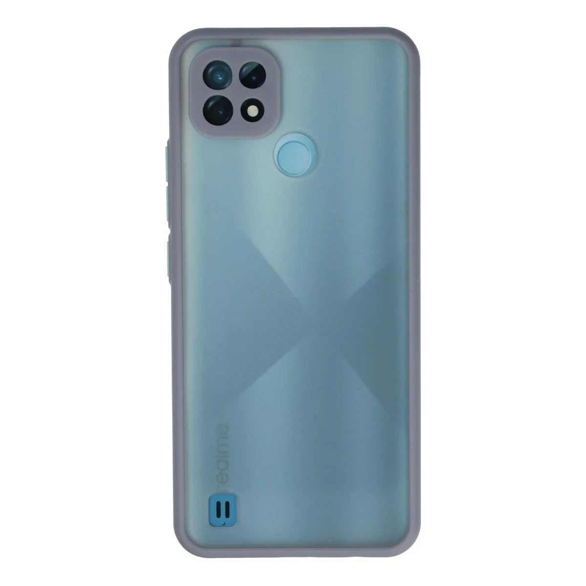 Realme C21 Kılıf Montreal Silikon Kapak - Gri
