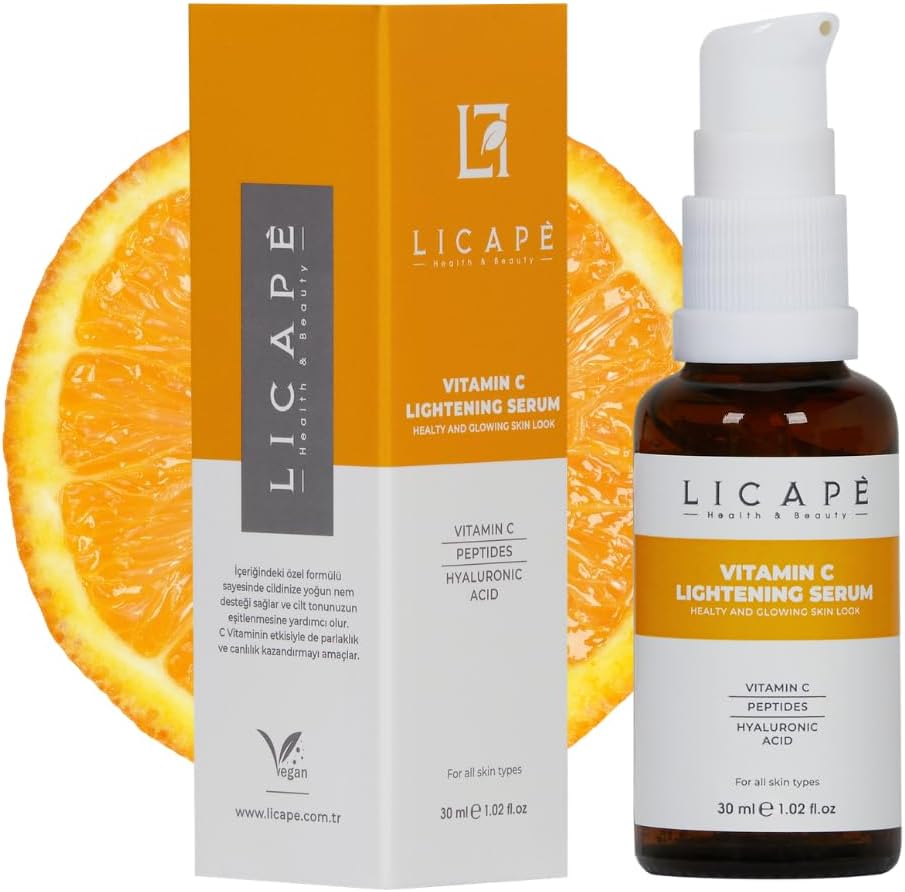 C Vitaminli Aydınlatıcı Serum 30 ml – İnce Çizgi ve Kırışıklık Karşıtı, Cilt Tonu Eşitleyici, Işıltı ve Canlılık Sağlayan Yüz Serumu
