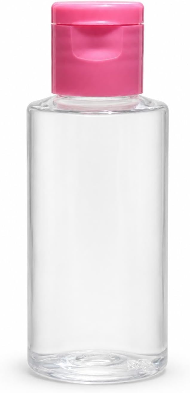 50 Adet 50 ML Boş Plastik Şişe OM62 Pembe Kapak