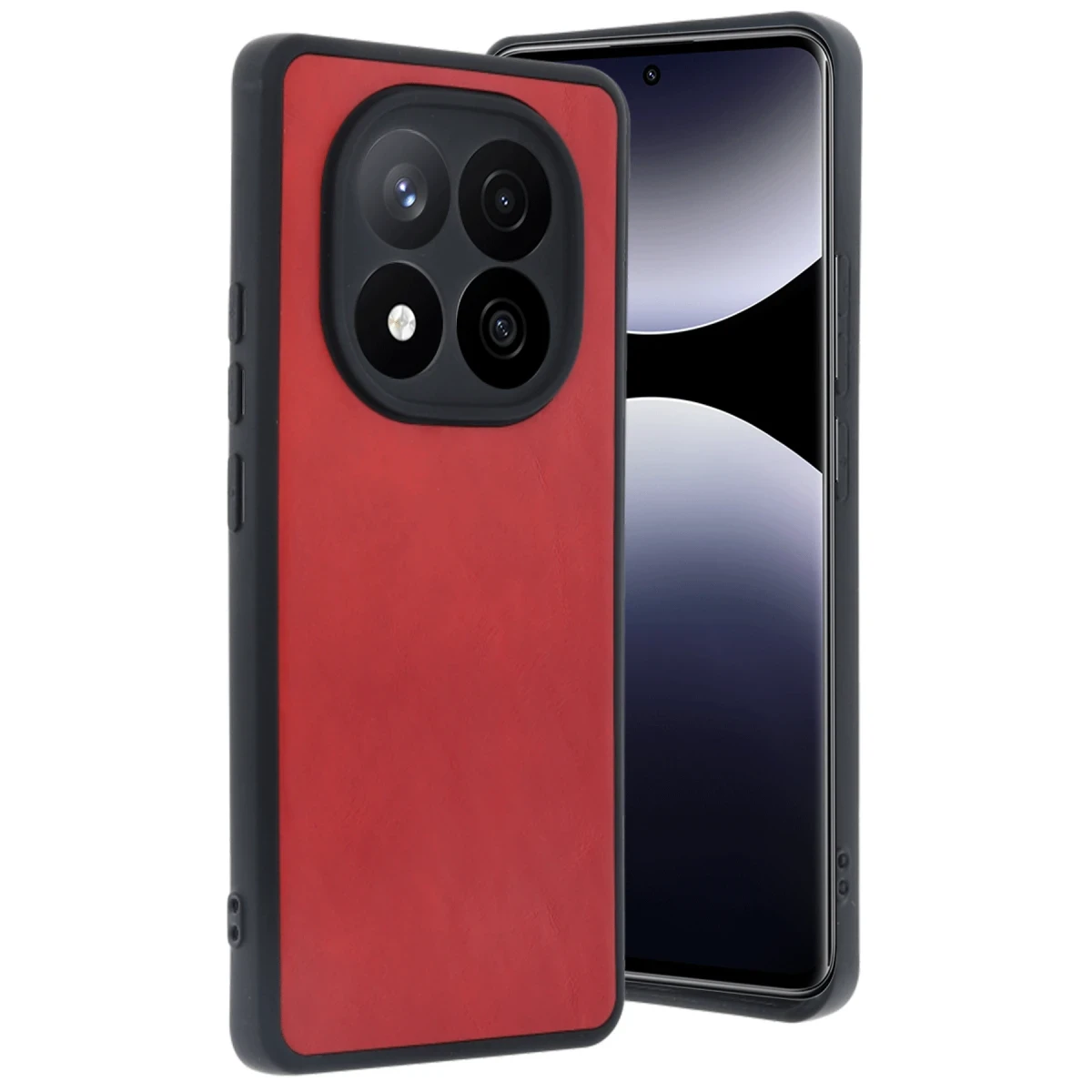 Xiaomi Redmi Note 14 Pro 5G Kılıf Aras Deri Kapak - Kırmızı