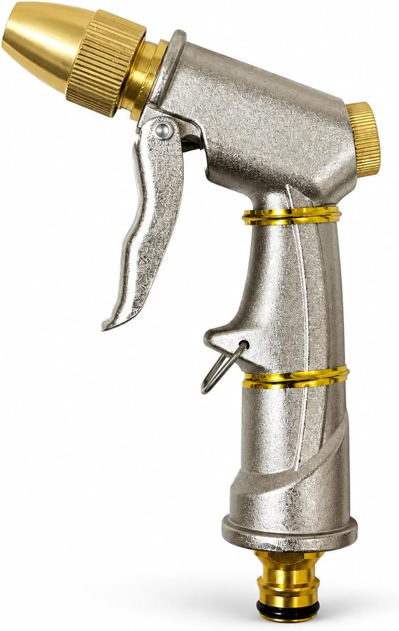 KINETEX Metal Sulama Tabancası Pirinç Nozul Ayarlı Püskürtme Ucu