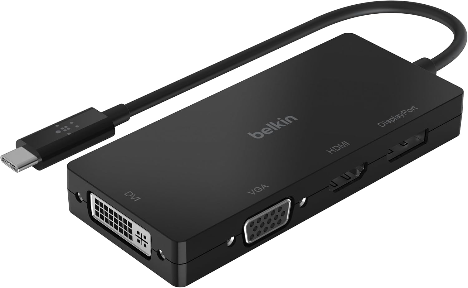 Multiport USB-C Adaptörü (VGA, DVI, 4K HDMI, 4K DisplayPort özellikli USB-C Video Adaptörü), USB-C Dizüstü Bilgisayarınızı Herhangi Bir Ekrana Bağlayın