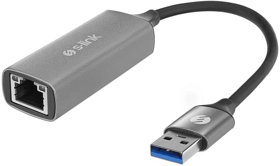 S-link SW-U334 Gri Metal USB 3.0 to RJ45 10/100/1000Mbps Gigabit Adaptör