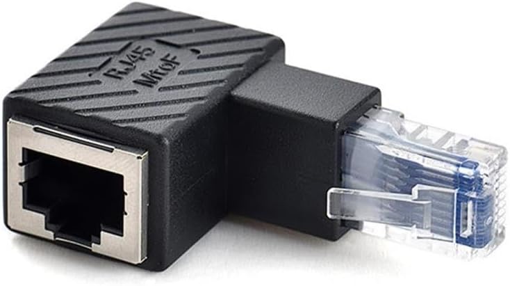 STORE 3752 Rj45 Dişi Erkek 90 Derece Cat İnternet Ethernet Kablo Uç Çevirici Adaptör Dişi Erkek Rj45 Cat5 Cat6 Cat7 uyumlu 90 derece çevirici dönüştürücü adaptör.