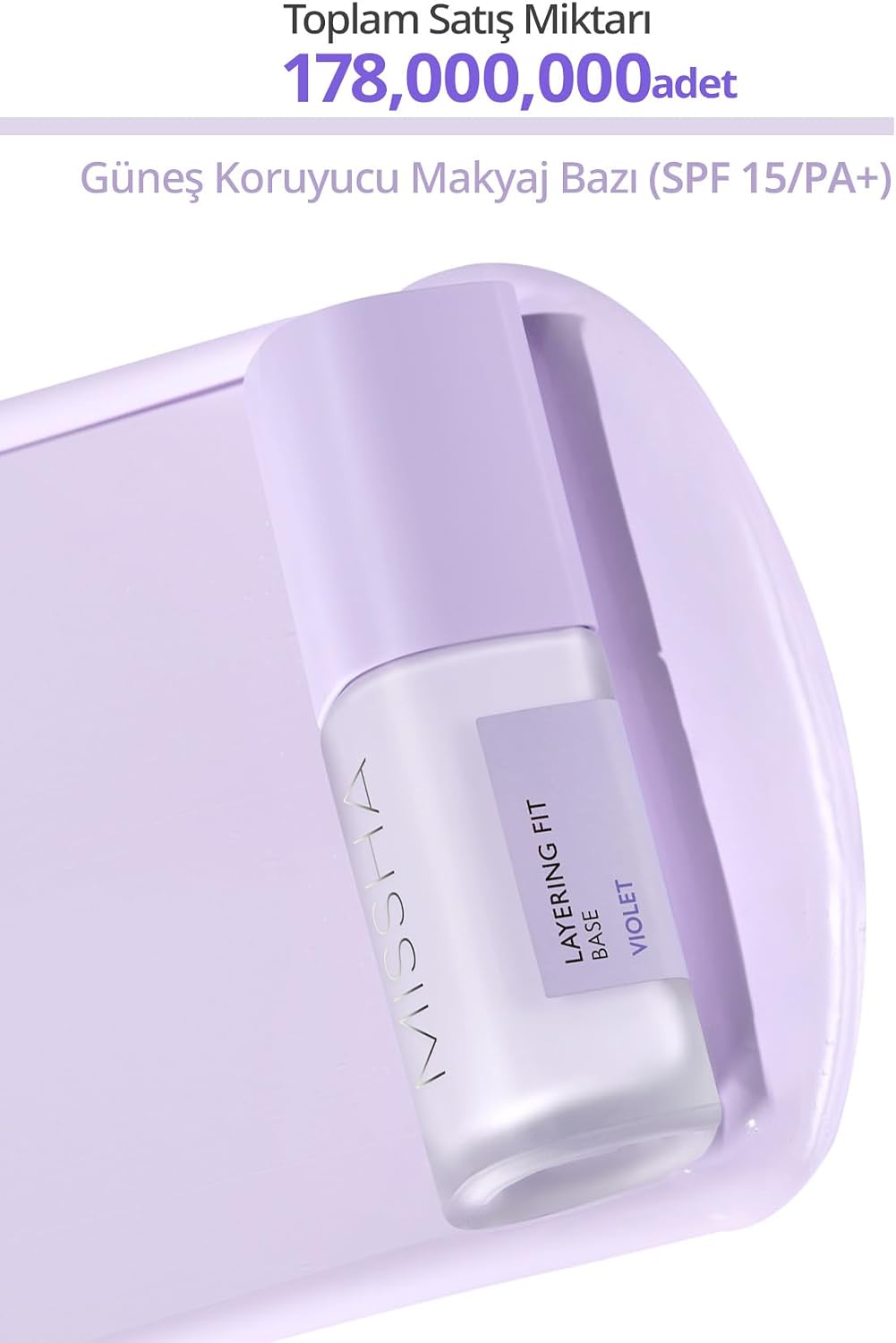 Renk Eşitsizliklerini Nötrleyen Pürüzsüzleştiren Nemlendirici Makyaj Bazı Layering Fit Base (Violet), 111136
