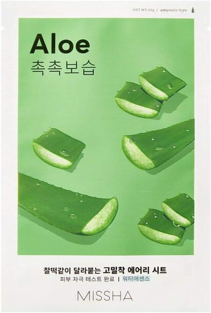 Aloe Vera Özlü Esnek Görünüm Sunan Yoğun Nemlendirici Yaprak Maske