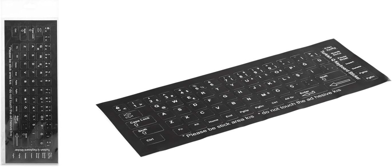 HDX8256 Türkçe-Q Klavye Etiketi - Siyah
