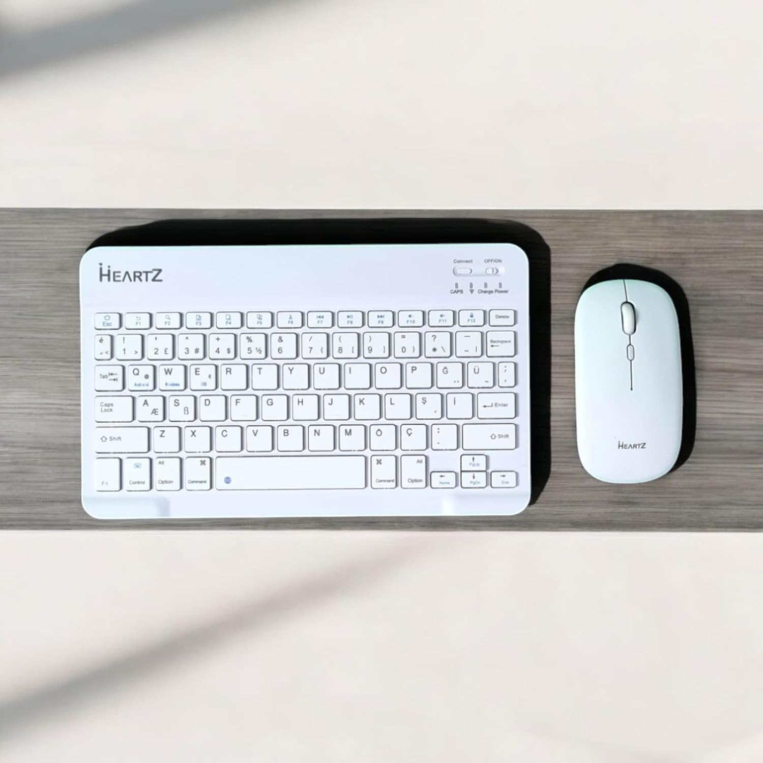 KEY 01 KABLOSUZ BLUETOOTH WİRELESS TÜMÜ TÜRKÇE KARAKTERLİ i ü ğ harfleri bulunur KLAVYE MOUSE SETİ (BEYAZ)
