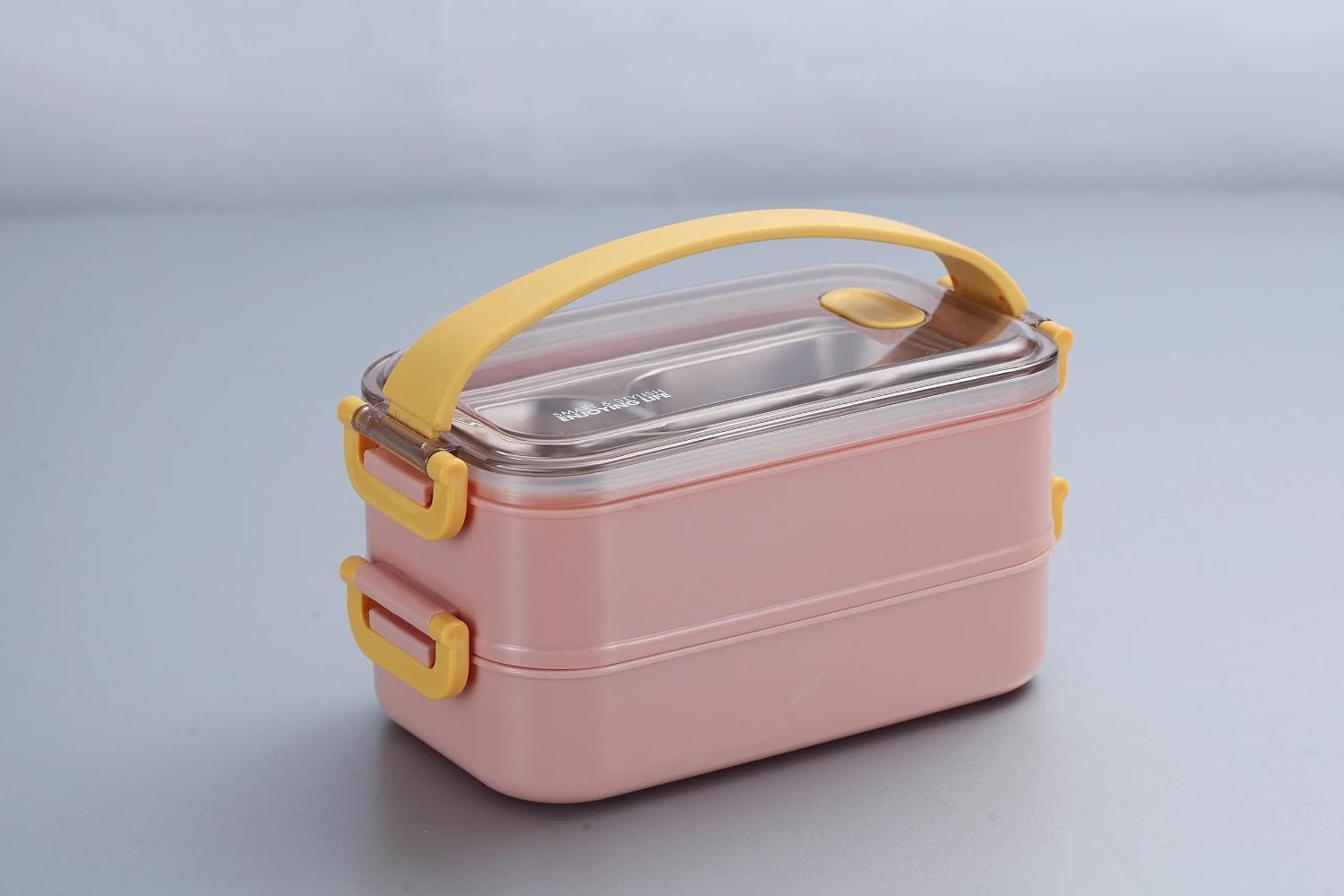 Vagonlif Çift Katmanlı Paslanmaz Çelik Beslenme Kabı-1400 ml Beslenme Kutusu Lunch Box (Pembe)