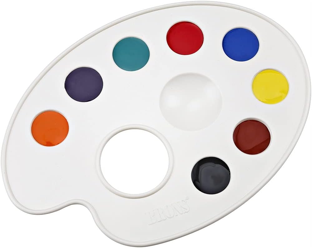 Sudor Plastik Renk Paleti 8+1 Gözlü - Akrilik - Gauj - Yağlı - Sulu Boya