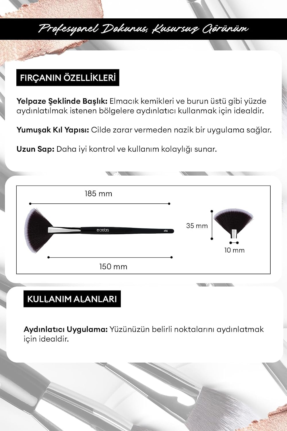 Fan Fırçası Cre’Ars Fan Brush #116