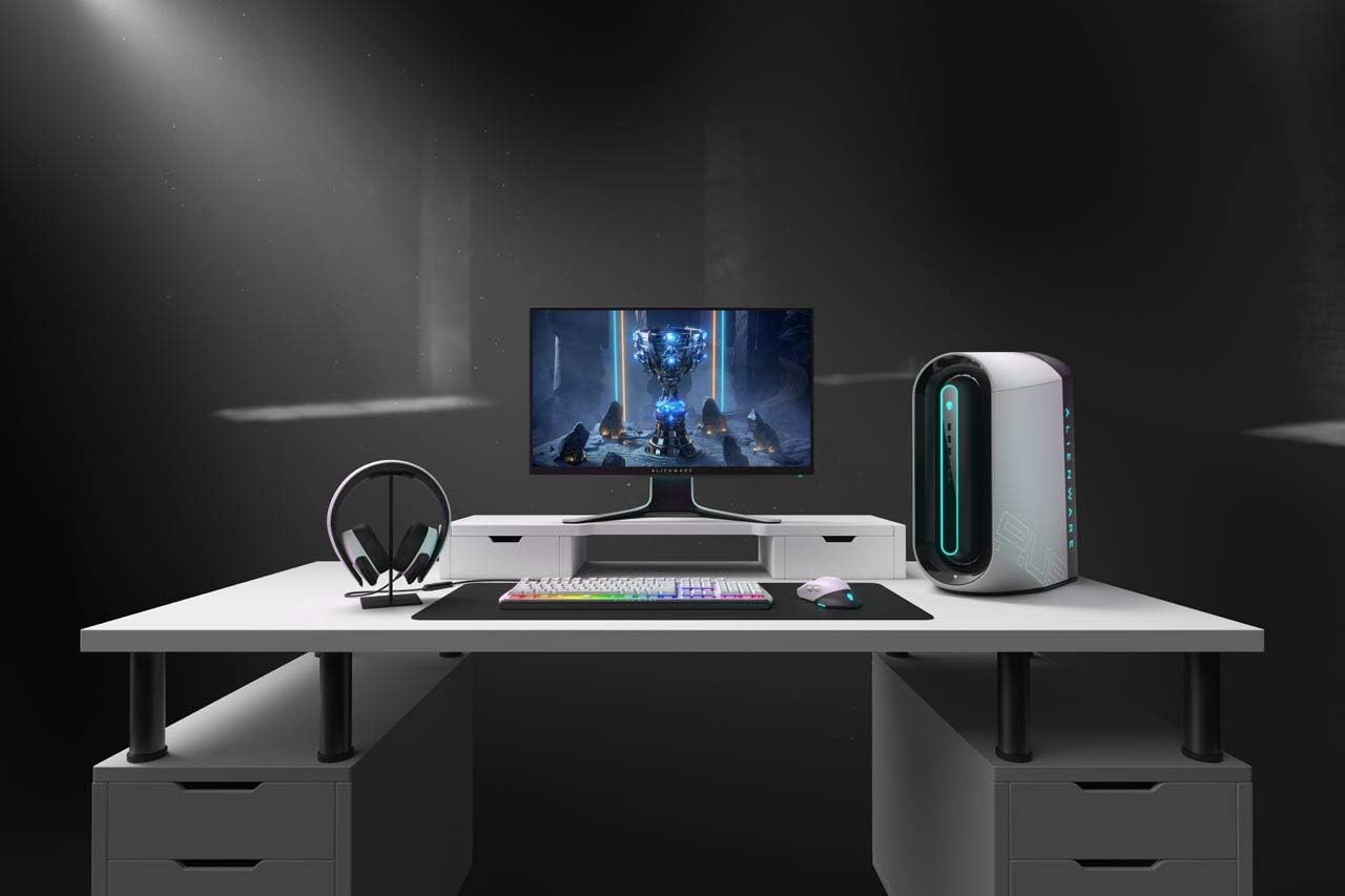 Düşük Profilli RGB Mekanik Oyuncu Klavyesi – AW510K – Beyaz – 545-BBCH Anahtar Başına AlienFX RGB Aydınlatma, Medya Kontrolleri ve USB Geçişi, Cherry MX Düşük Profilli Kırmızı Anahtarlar Lunar Light