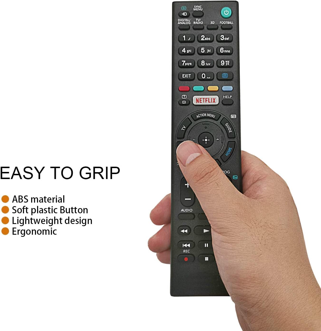 SONY Bravia Smart TV için Uygun Netflix Düğmeli Yeni Uzaktan Kumanda - Kurulum Gerektirmez RMT-TX100D RMT-TX200E RMT-TX101J RMT-TX102U RMT-TX102D