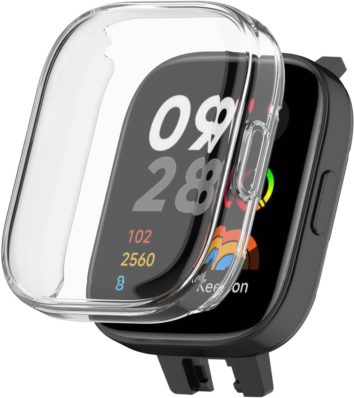 Xiaomi Redmi Watch 3 Active için Kılıf 360 Full Round Soft Silicone Şeffaf [Redmi Watch 3 Active ile Uyumlu Kılıf - Şeffaf]