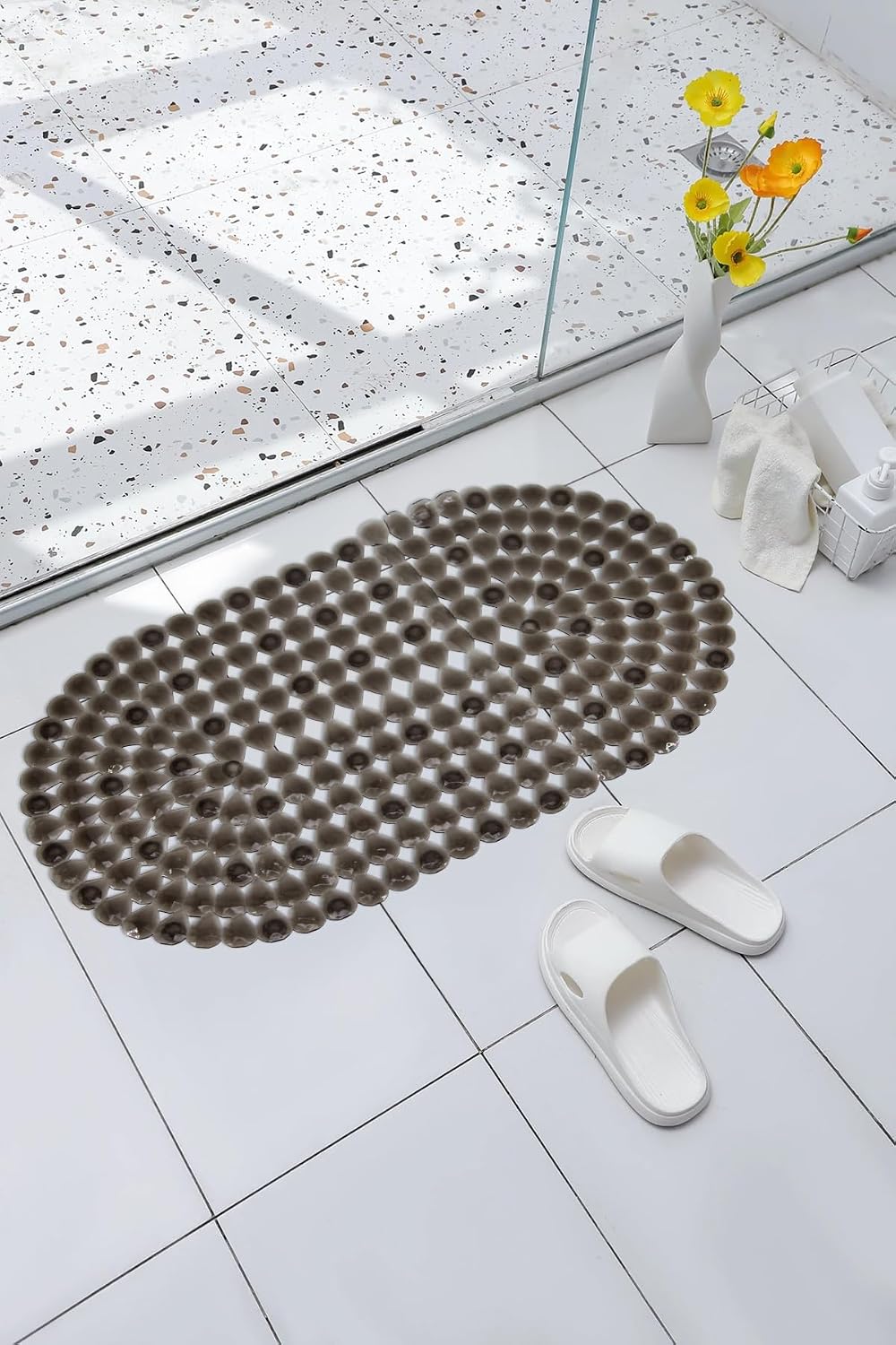 Premium Serisi Banyo - Küvet İçi Kaydırmaz Vantuzlu Elmas Desenli Paspas 66 x 36,5 cm
