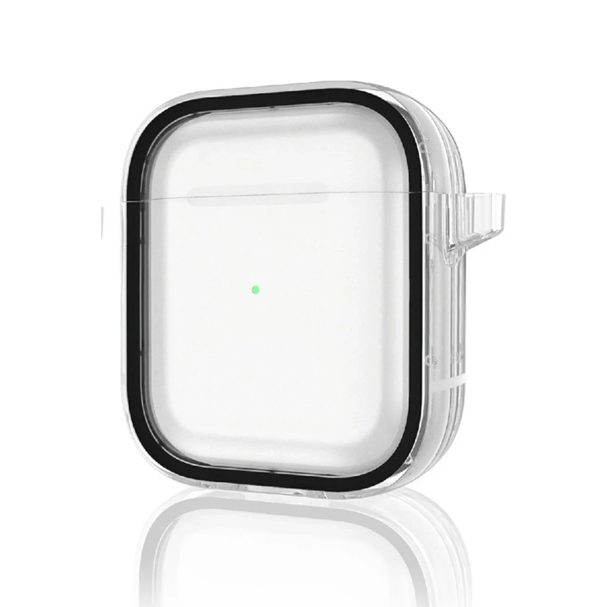 Movenchy Apple Airpods 4 (4.nesil) Shiny Şeffaf Kılıf - Siyah