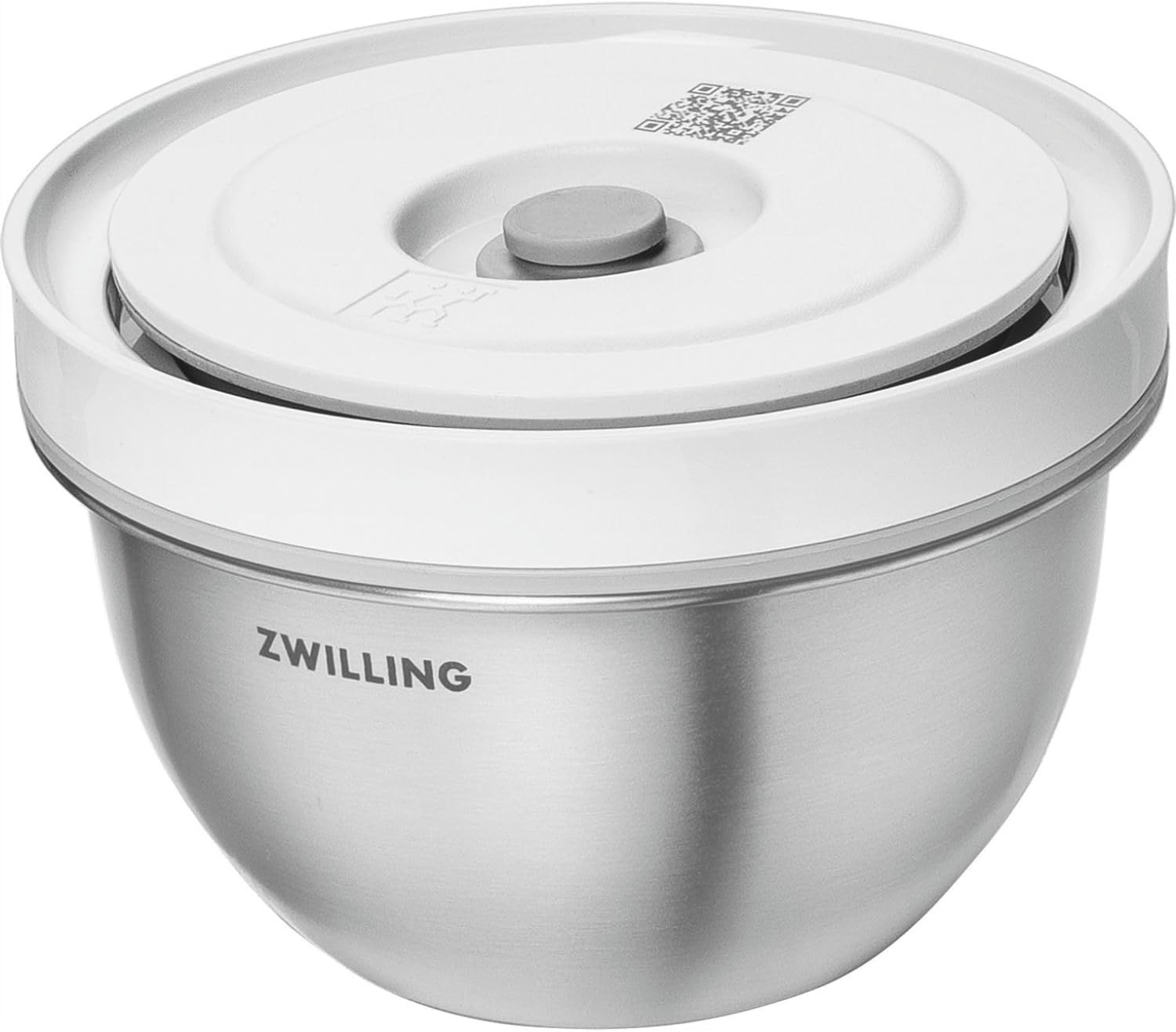 Fresh & Save Bowls Vakumlu Saklama Kabı, S, 12 Santimetre, Paslanmaz Çelik, Metalik Gri