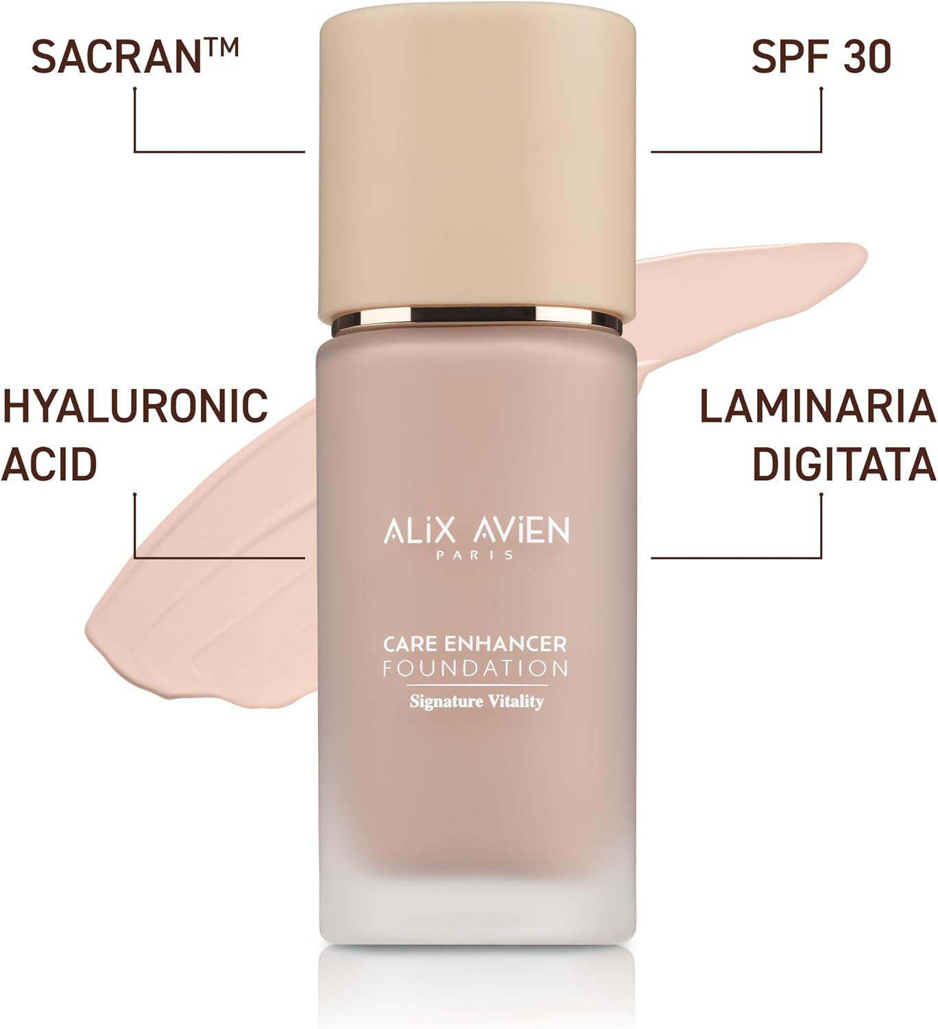 Kırışıklık Karşıtı Nemlendirici SPF30 Parlak Bitişli Fondöten Care Enhancer 820 Burnt Almond