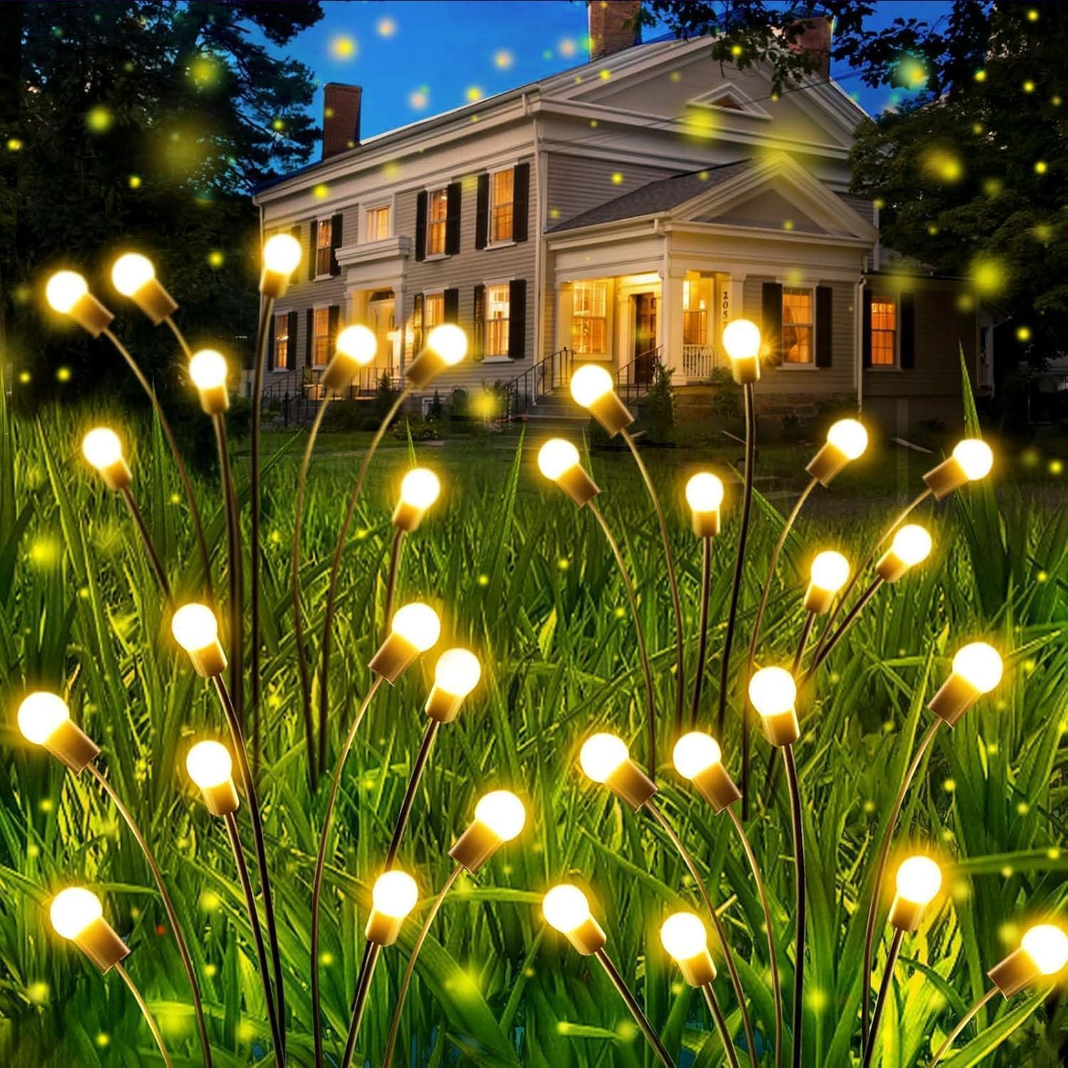 2'li Paket 6'lı Ateş Böceği Bahçe Aydınlatması Solar Güneş Enerjisi Bahçe Aydınlatması Güneş Enerjili Aydınlatma Gün Işığı Aydınlatma Led Işık Su Geçirmez Işık