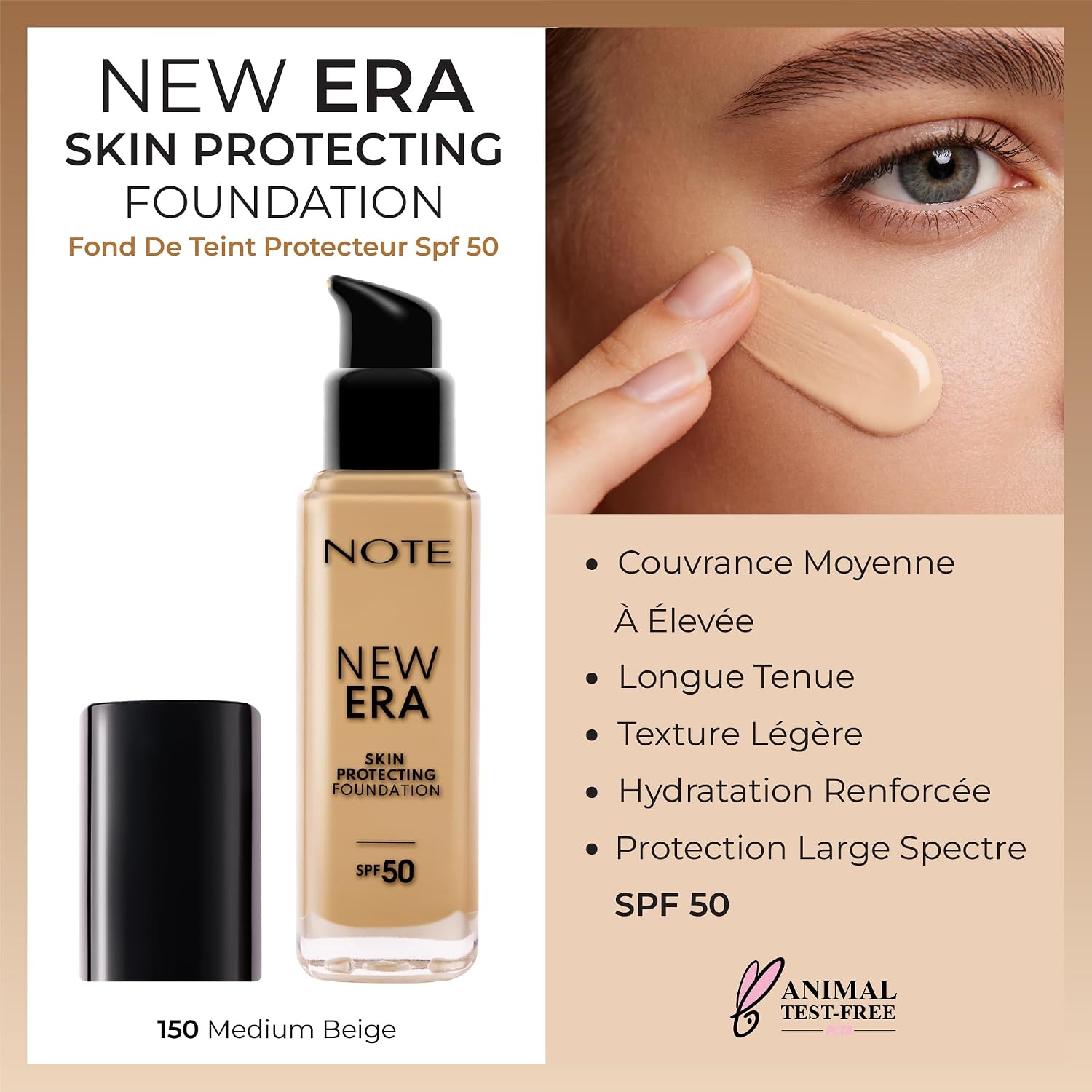 Cosmetics New Era Skin Protecting 150 Nemlendirici Etkili SPF 50 Hyaluronik Asitli Fondöten