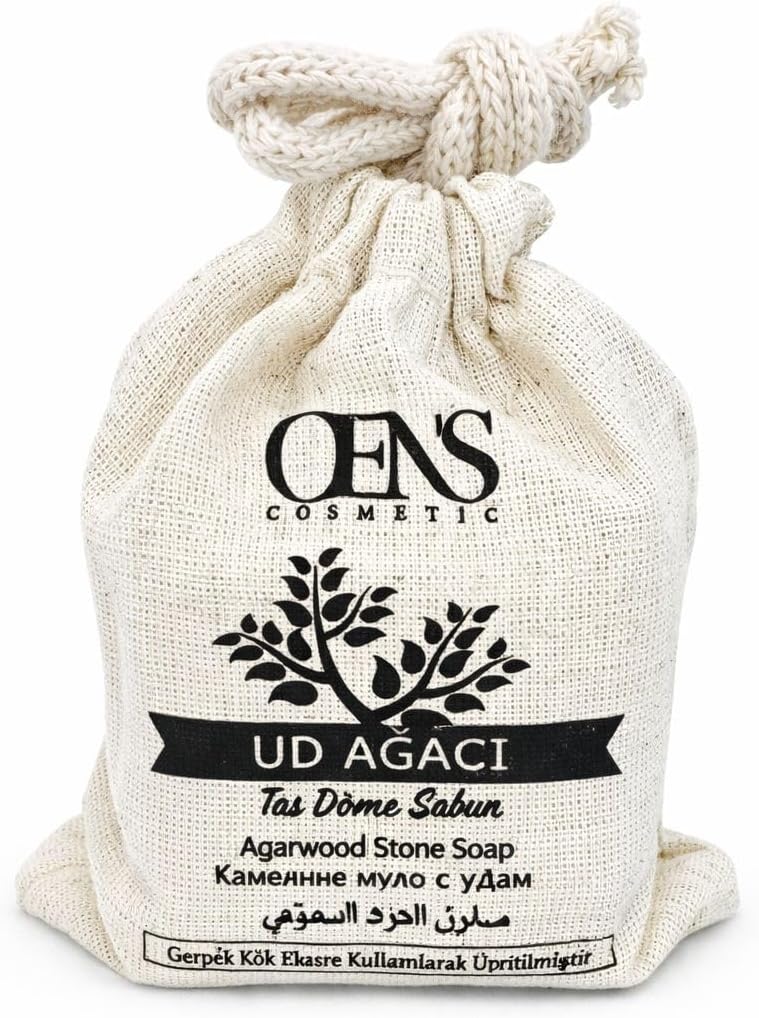 Ud Ağacı Taş Dövme Sabun, Doğal El Yapımı Agarwood Taş Sabunu
