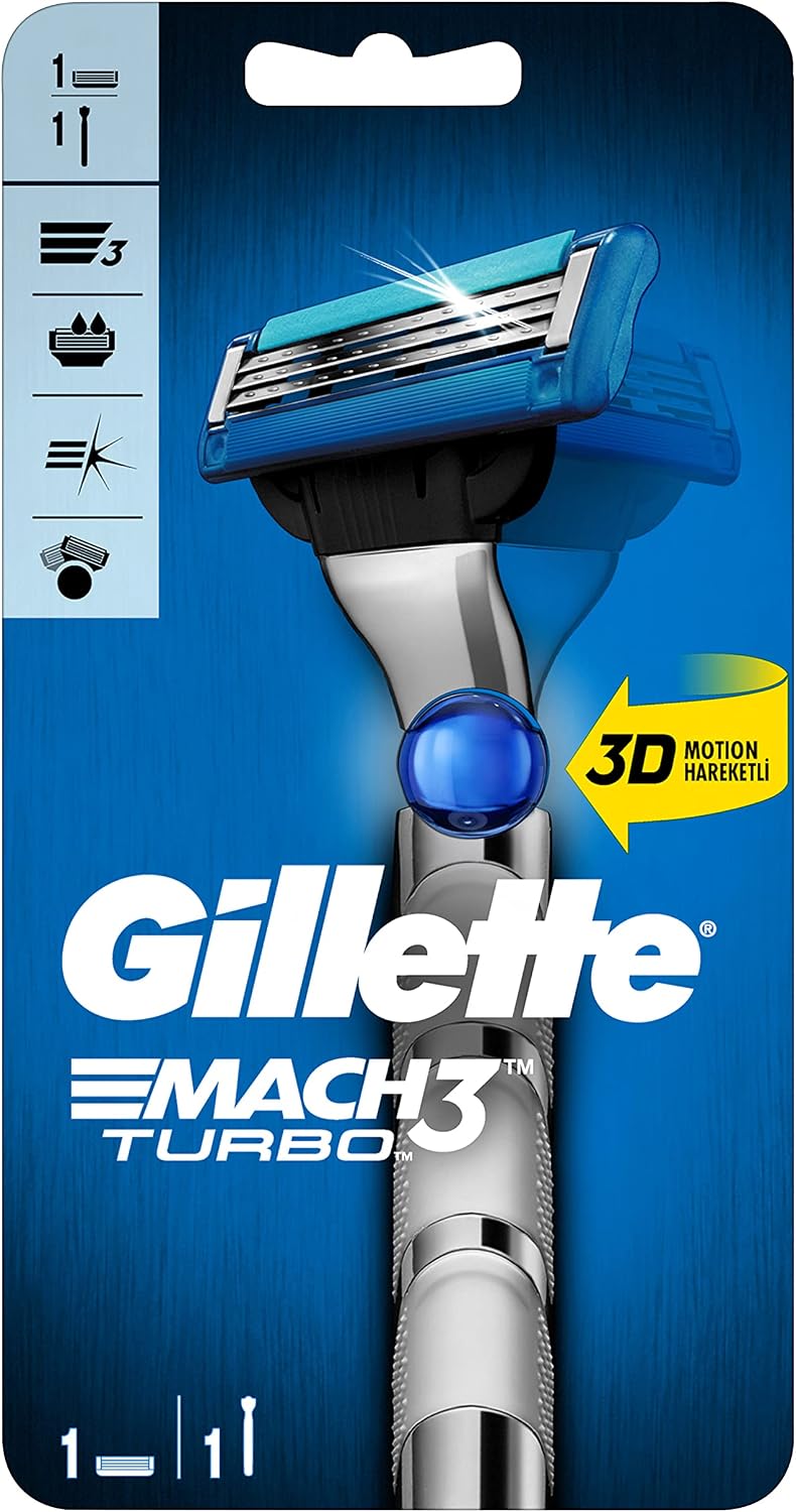 Mach3 Turbo Tıraş Makinesi + Tıraş Bıçağı (1 Adet)