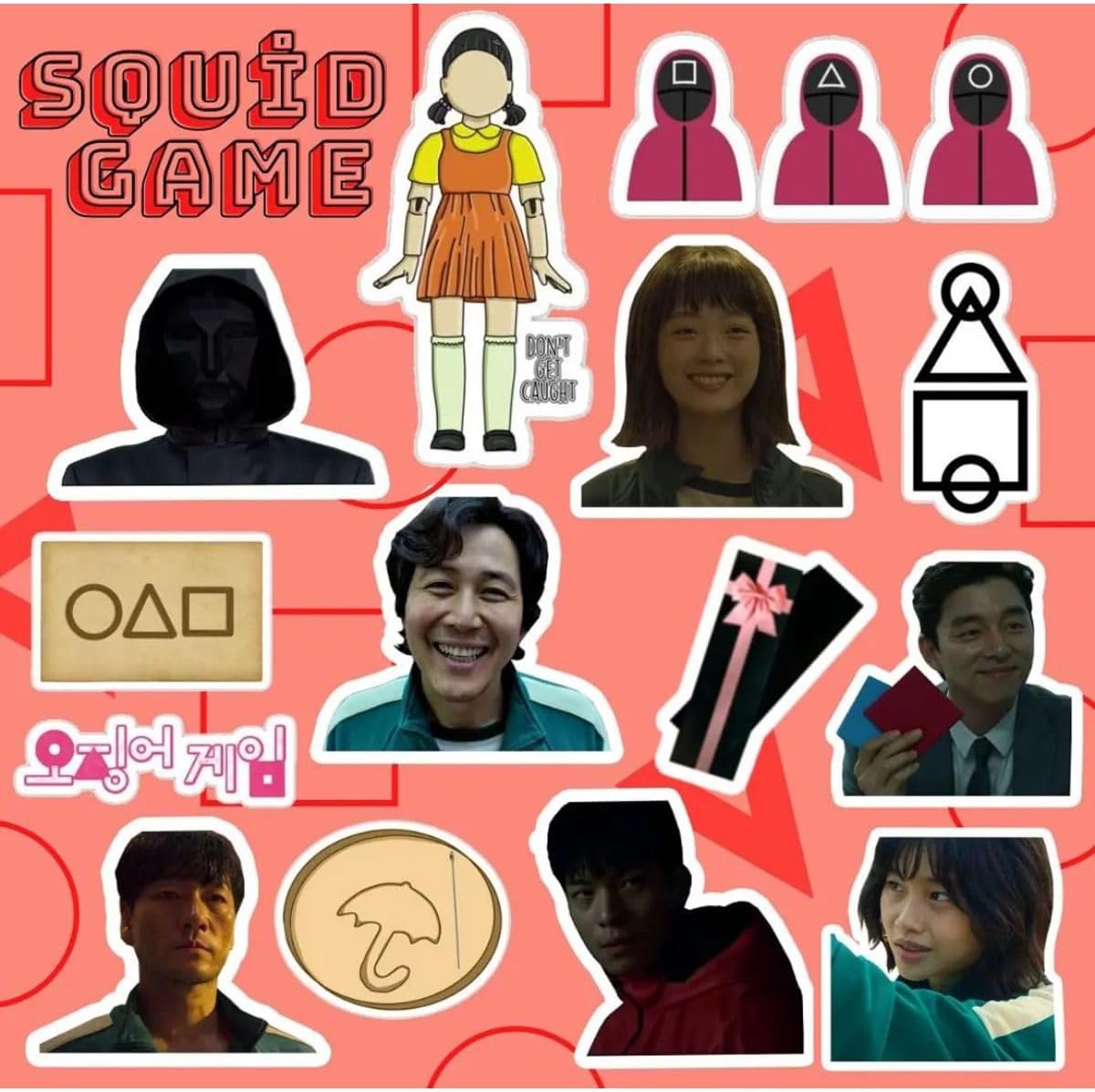 Squid Game Sticker Seti | Laptop Notebook Telefon Etiket