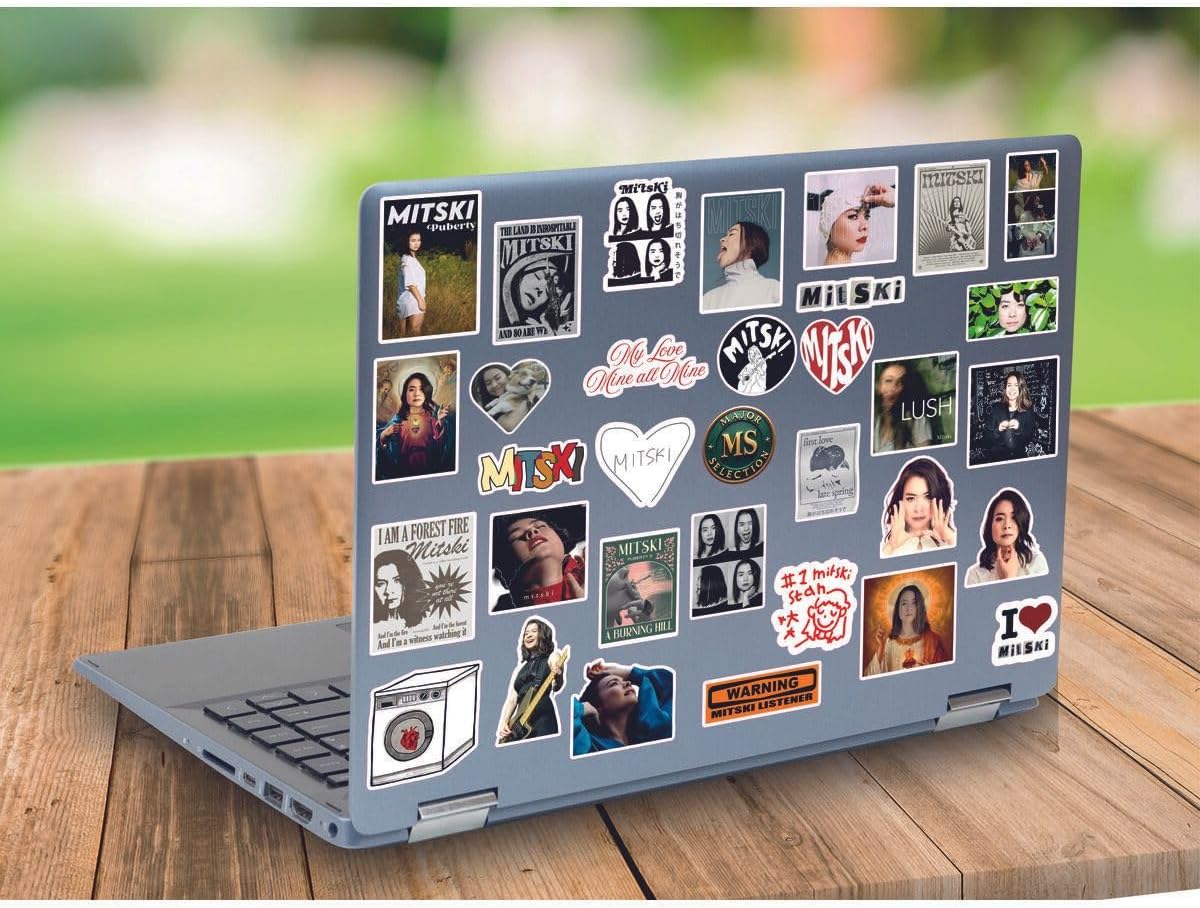 Mitski 32 Adet Laptop Tablet Telefon Ajanda Bullet Journal Motor Sticker - Suya Dayanıklı Etiket