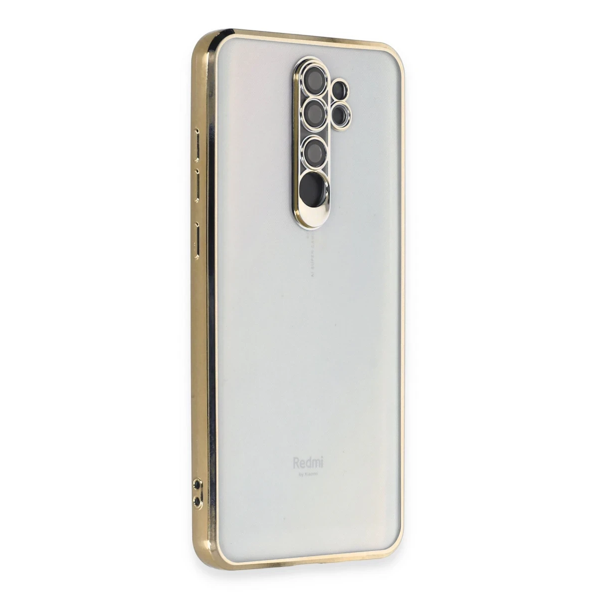 Xiaomi Redmi Note 8 Pro Kılıf Razer Lensli Silikon - Gold