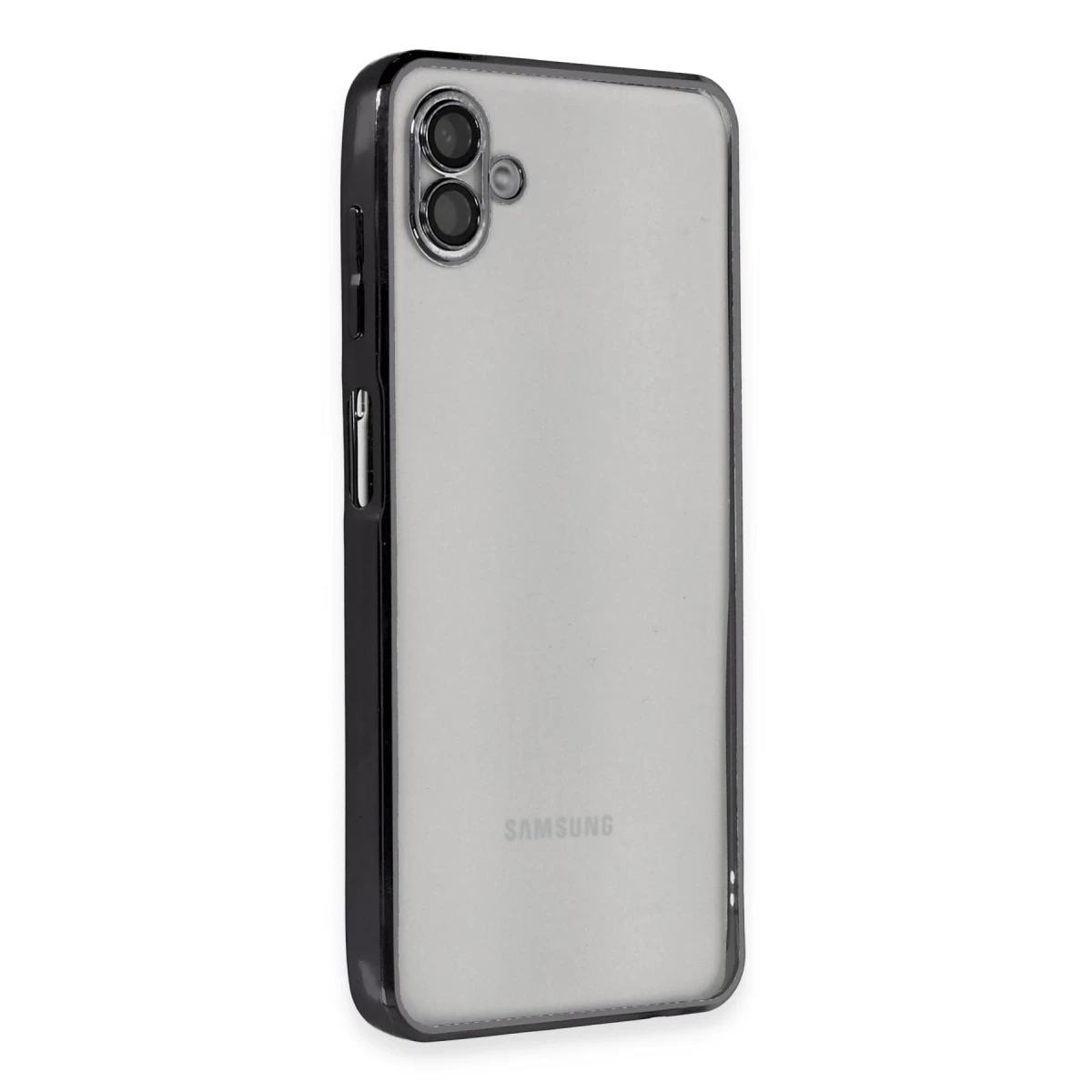 Samsung Galaxy A04 Kılıf Razer Lensli Silikon - Siyah